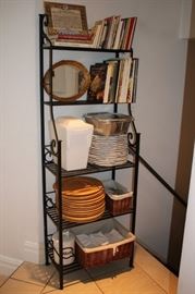 Baker's Rack, Cookbooks and other Kitchen Items 