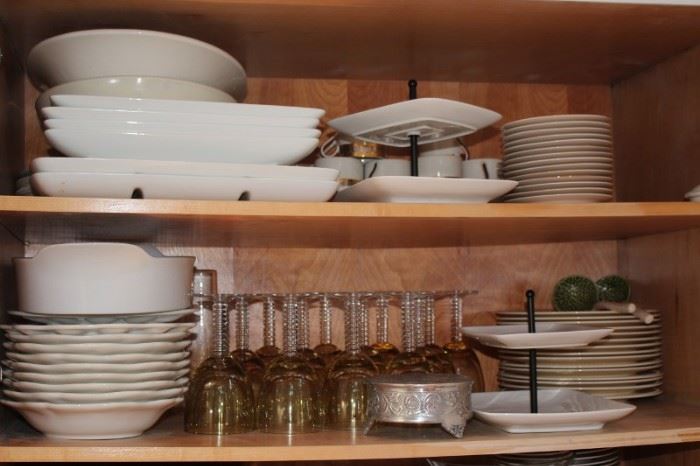 Huge Amount of Kitchenware, Pots and Pans and Serving Pieces, Dish Sets and Baking