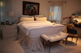 King and Queen Beds and Headboards and other Bedroom Furnishings, Art and Lamps