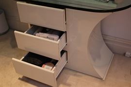 Contemporary Desk with Glass Top