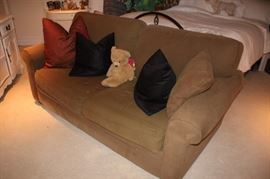 Small Sofa with Decorative Pillows