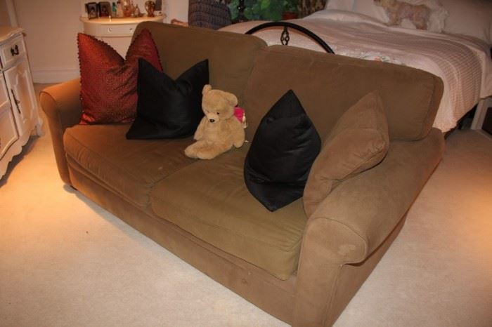 Small Sofa with Decorative Pillows