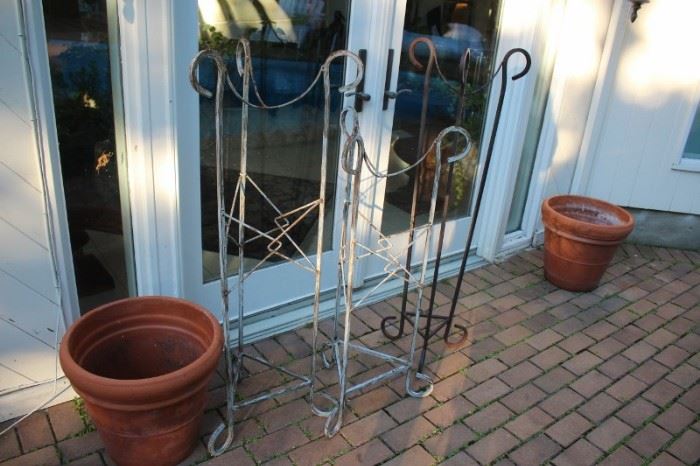 Assorted Plant Stands and Pots
