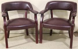 Vintage leather club chairs