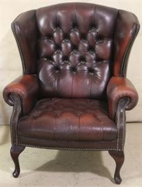 Vintage Chesterfield leather armchair