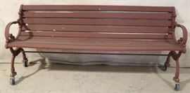 Antique iron street bench