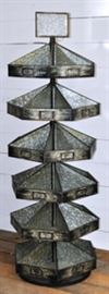 Galvanized 6 tier rotating bin