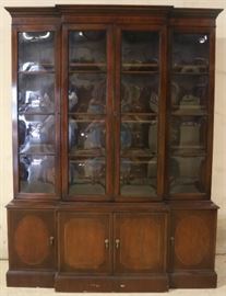 Bubble glass breakfront by Drexel