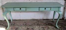 Teal sofa table by Somerset Bay