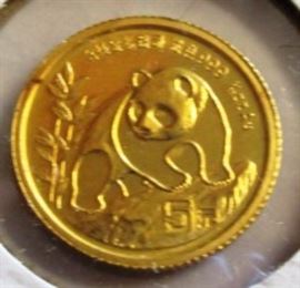 1990 1/20 oz China Gold Panda