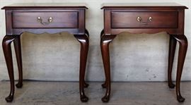 Pair Henkel Harris 1 drawer tables