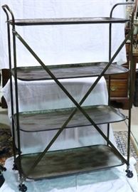 Folding metal baker rack