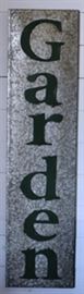 Galvanized garden sign