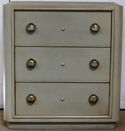Modern History 3 drawer chest w/ shell handles
