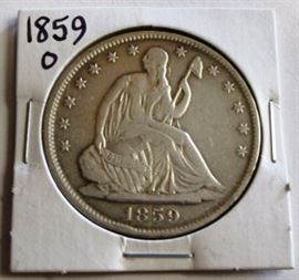 1859-O  seated half dollar