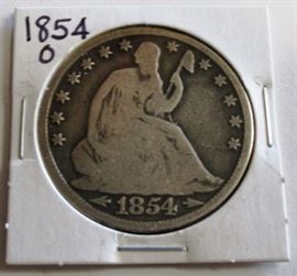 1854-O  seated half dollar