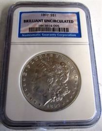 1897 BU Morgan Silver Dollar