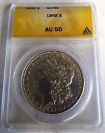 1898 AU-50 Morgan Silver Dollar
