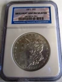 1897 BU Morgan Silver Dollar