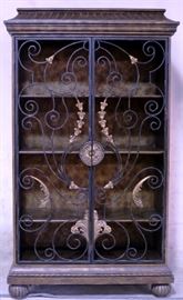 Decorative bookcase iron doors
