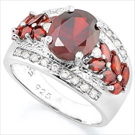 Created Ruby SS Ring Sz 7
