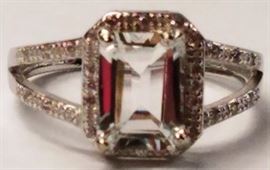 Aquamarine Sterling Silver ring