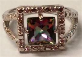 Mystic Topaz sterling ring