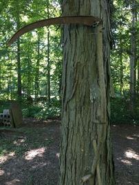 Vintage 2 Handle Hay Grain Sickle Scythe!