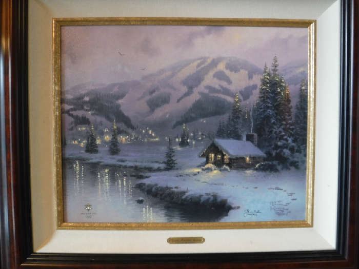 We are asking $750 for this Kinkade which is a lot lower than advised by the Kinkade Group to request. Be advised...We will NOT be going to 1/2 price on Saturday on this item.