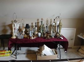 Many lamps.. these were used as table decors at a wedding some all of these are priced at $7.00 regardless of size or style