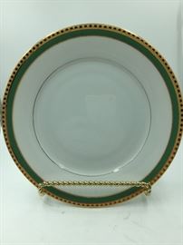 Tiffany & CO. Green Band Limoges Salad Plate (4 in Stock)