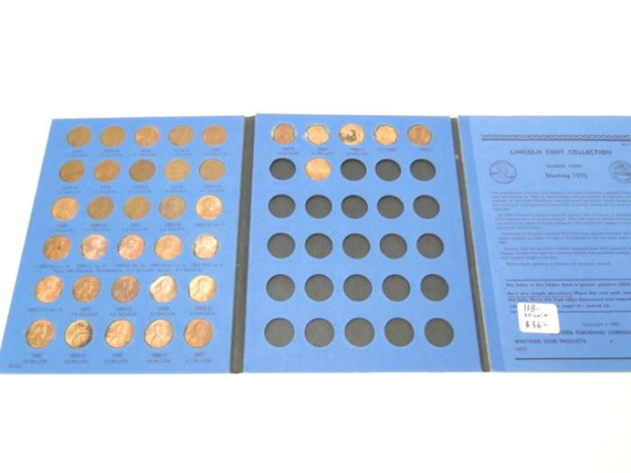 Lincoln Cents Booklet Partial Collection 36 Coin