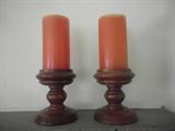 candles candle holders wood wooden