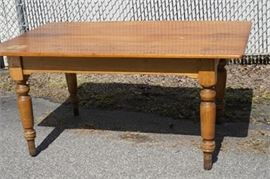 Antique Country Pine Kitchen Table