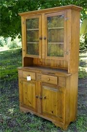 Antique Pine Kitchen Cabinet