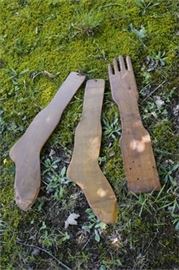 Three Wooden Textile Stretchers