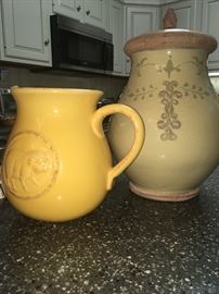 Beautiful Pitcher and Cookie Jar