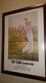 Golf Framed Art The Tour Champion Ship Pinehurst Number 2 1992