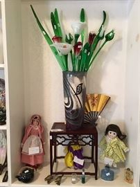  Decorative Items, Glass Flowers