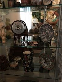 Plates, Vase, Figure etc.