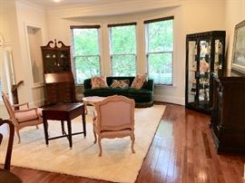 Antique horsehair tufted sofa. Louis XIV chairs and more!