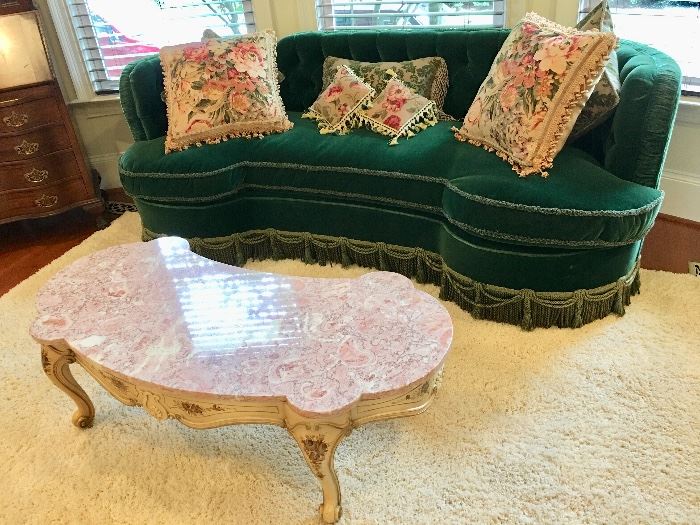 Antique parlor-style sofa