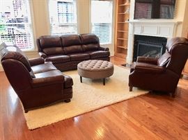 Set of 3 Smith Brothers of Berne leather pieces