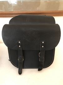 Vintage Harley Davidson leather saddlebag