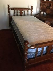 this is a very nice pine twin bed