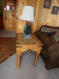 Log Cabin Indian End Table