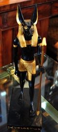 Egyptian Black & Gold Statue.