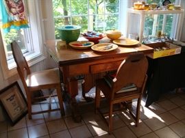 Art Deco Table and Fiestaware - Rare & Hard to Find Pieces
