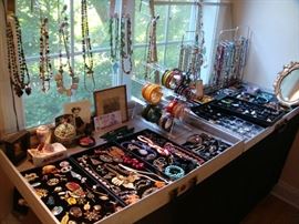 2 Cases Costume & Bakelite Jewelry 