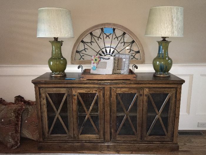 Beautiful lamps and sideboard